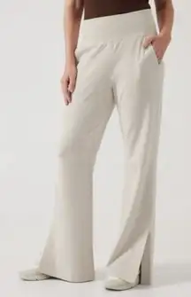Athleta Womens Pants Beige Size Small Venice Flare Wide Leg Pant High Rise Nylon