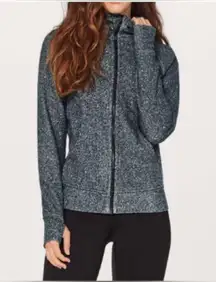 LULULEMON Scuba Full Zip Up Hoodie Fleece Sweatshirt Luminesce Splatter; Size 4