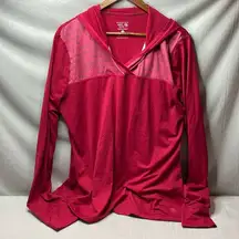 Mountain Hardwear  red long sleeve hooded shirt size extra large