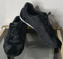 Hilary black signature monogram tennis shoes size 8