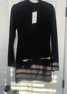 ZARA Sweater Dress Black