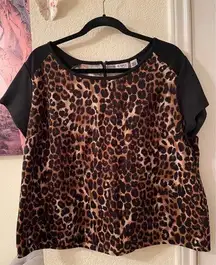 s plus size animal print shirt size 18/20W pre-owned