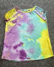 White Birch Women's‎ Tie Dye Short sleeve shirt size XL
