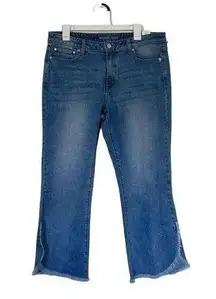 Michael Kors Izzy Cotton Cropped Flare Jeans size 14