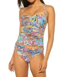 Bleu Rod Beattie Groovy Baby Twist Bandana Print Tankini Two Piece Size Medium