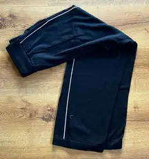 Zyia Black Piping Classy Joggers Wide Leg Pants Size Small