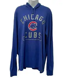 47 Brand Chicago Cubs Blue Red ‘ MLB Baseball Lightweight Hoodie size L Unisex