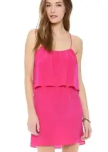 Rory Beca Hot Pink Strappy Silk Slip Dress