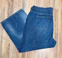 Pilcro Anthropologie The Annie 20W Plus wide leg paint splatter jeans NWOT