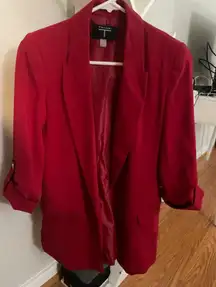 Red Oversized Blazer