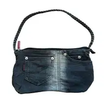 Rampage  Shoulder Mini Bag Black Distressed Y2K Jeans Look