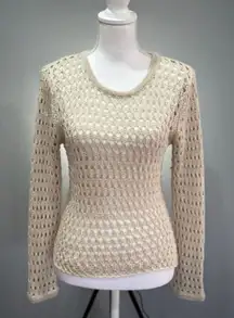 SALE! Cream Forever 21 Knit Sweater Size M EUC