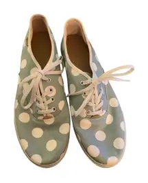 Hotter Shoes Mabel Blue & White Polka Dot Sneakers 9.5