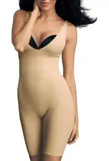 Flexees By Maidenform‎ Open Bust Body Shaper Anti-Static Beige #FL2556 XL