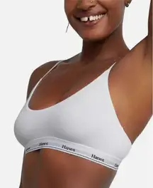 Hanes Originals NWT Size Small White ComfortFlex Bra Wireless Bralette MSO103