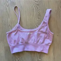 BO+TEE Bike Sports Bra asymmetric crop top Athletic bubblegum pink size medium