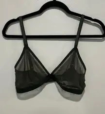 Sheer olive green bralette 