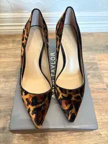 Velvet Leopard pointed-toe pump