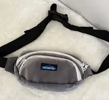 Kavu Unisex Fanny Pack Hiking Outdoors Nature Corduroy Fabric Double Pouch Gray