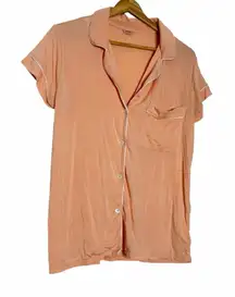 Eberjey Peach Short Sleeve Modal Top
