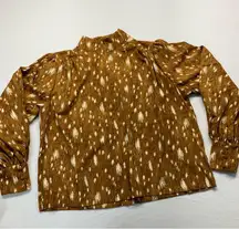 Apt. 9 Brown and White Patterned Top