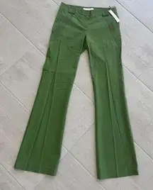 Susana Monaco green gorgeous pants with silk detail - size 2 - bootcut