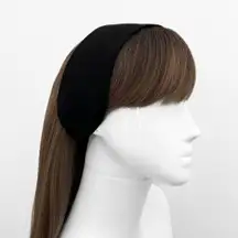 Black Cotton Headband - Hair Scarf, Bandanas, Wide Hairbands - Women's Hair accessories, Hair Wrap, Minimalist for Thick Thin Hair