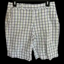 Lady Hagen pastel plaid women’s bermuda golf shorts size 6