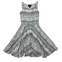 Cynthia Rowley Black & White Geometric Print Sleeveless Knit Dress Size XS