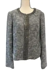 Tory Burch | Metallic Tweed Gray Blazer size 14