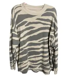 American Eagle Jegging Fit Oversized Sweatershirt zebra print