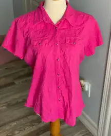 Wrangler Hot Pink Button Up