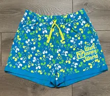 Disney Mickey‎ Mouse High Rise Gym Shorts Blue Yellow Size Medium
