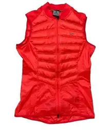 *Nike Women's Size Sm Aeroloft 800 Down Running Vest 616257 646 Neon Orange