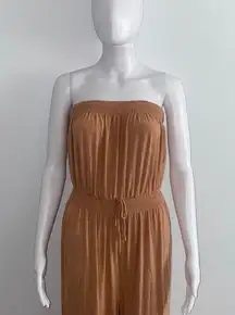 NWT SugarLips Tan Wide Leg Jumpsuit