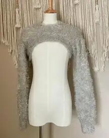 Whitney Fuzzy Shrug Sweater