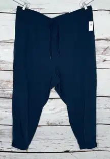 Old Navy NWT Size 3X Navy Blue StretchTech Mid Rise Pull On Cargo Ankle Pants