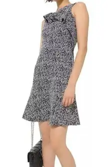 Michael Michael Kors Womens S Jacquard Flounce Fit and Flare Dress NEW