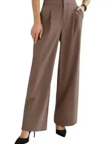 FigsPro Wide Leg Scrub Pants Womens Size Small Taupe Trouser High Waisted NWT