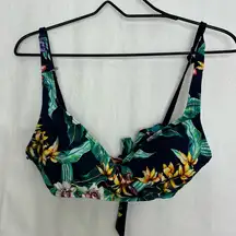 5/$25 coastal blue bikini floral top small