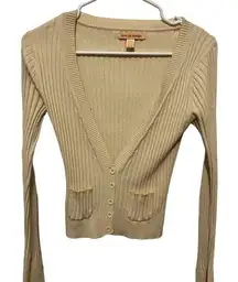 Love by Design  cream colored ribbed cardigan size medium