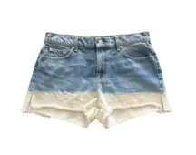7 FOR ALL MANKIND Dip Dye Ombré Denim Shorts Size 29