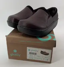 Glolily Women 7.5 Jenny II Comfort Clogs Red Burnished Lightweight‎ Work Shoe