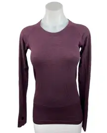 Lululemon Swiftly Tech Purple Crew Neck Long Sleeve Sports T-Shirt Tee Top S