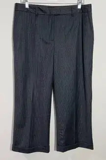 New Talbots Italian Flannel Cropped Pants In Índigo Multi Plaid‎ Size 10