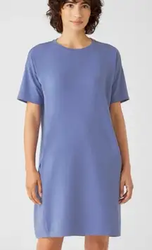 EILEEN FISHER Organic-Cotton Ballet-Neck Stretch Jersey Dress size S/P