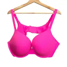 Skims Womens NWOT Neon Pink Fits Everybody T-shirt Wire Demi Bra Sz 46D Comfort