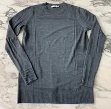 Open Knit Thin Gray Sweater