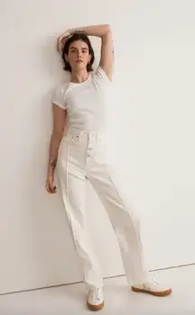 Madewell Baggy Straight Jeans Button Fly  Vintage Canvas Womens Size 28