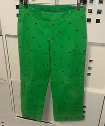 Vineyard Vines Whale Cropped Corduroy Green Pants
